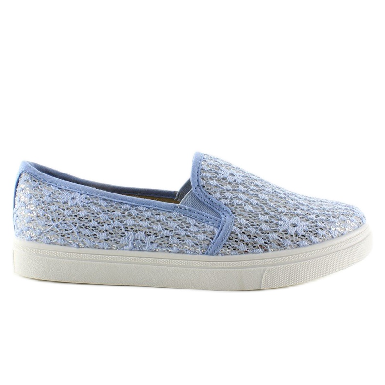 Slip-on pastele od čipke XIN07P Svijetlo plava 1