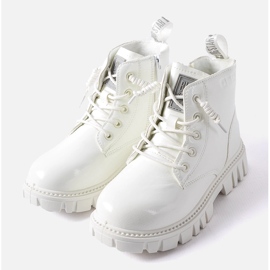 Bijele lakirane gležnjače Big Star MM374142 bijela 1