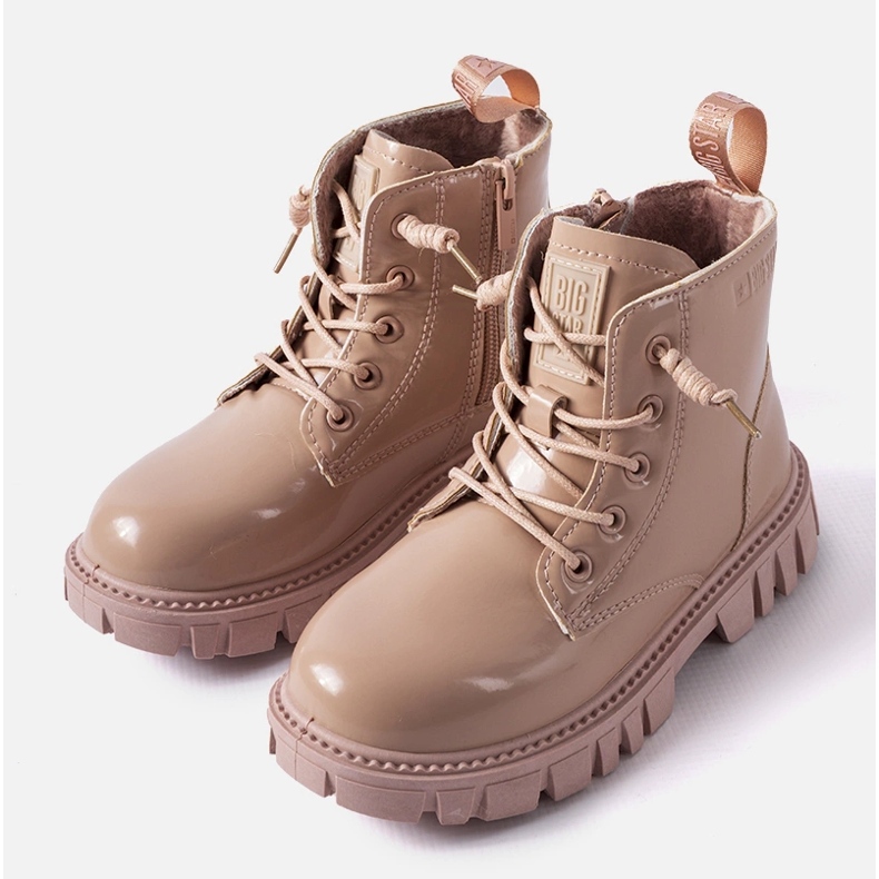 Ružičaste lakirane gležnjače Big Star MM374144 ružičasta 1