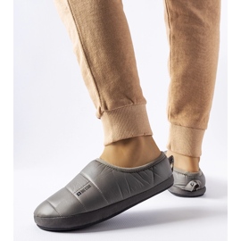 Sive izolirane zimske papuče Big Star KK274603 siva 1