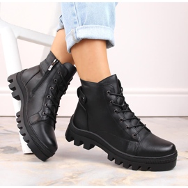 Crne ženske gležnjače Potocki SZ12168 crno 1