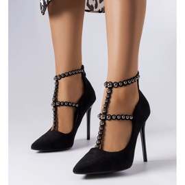 BM Crne pribadače ukrašene Prunella prugom crno 1