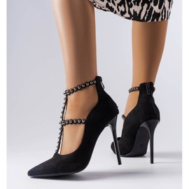 BM Crne pribadače ukrašene Prunella prugom crna 2