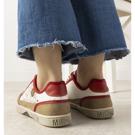 Ženske bijele i crvene tenisice Esta bijela crvena 1