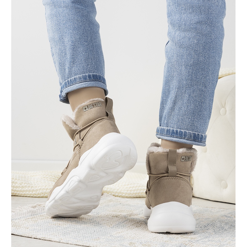 Bež stilske čizme za snijeg Big Star za žene Marrero 1