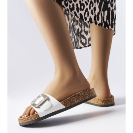 BM Bijele japanke ukrašene Millicent kamenčićima bijela 2