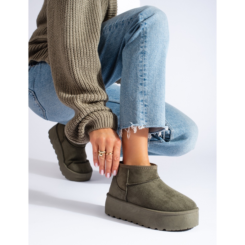 Zelene čizme za snijeg na platformi Shelovet zelena 1