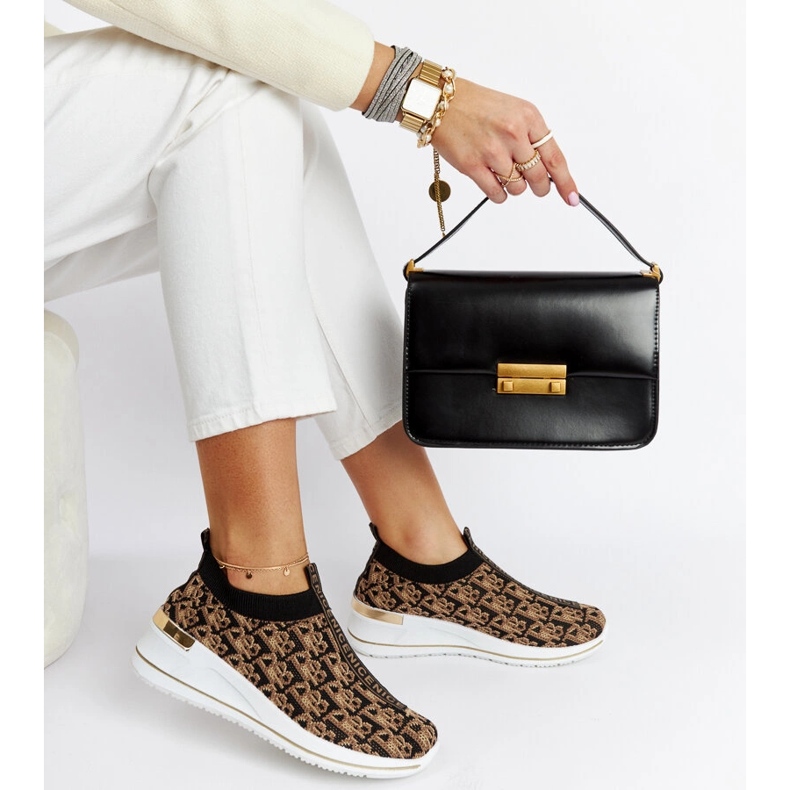 Crne i smeđe Slip On Tartano cipele crno 1