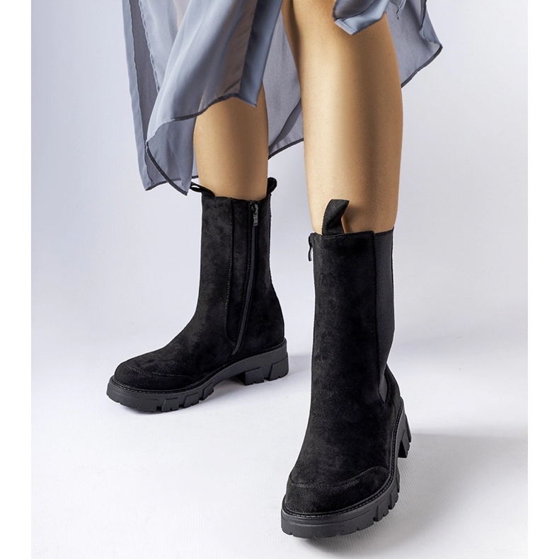 Crne masivne visoke gležnjače iz Morbella crno 1