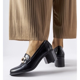 Crne klasične Artus mokasine s kopčom crna 1