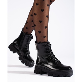 TRENDI Radnici s ukrašenim patentnim zatvaračem crna 1