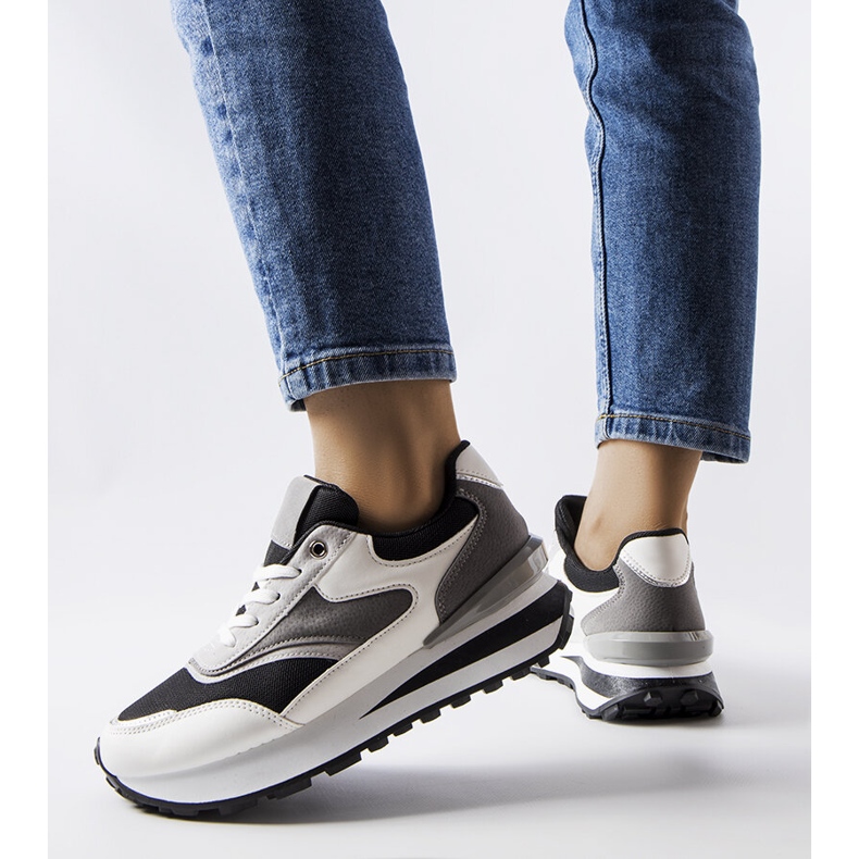 Inna Crno-bijele platform tenisice marke Doirons crna 1