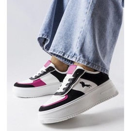 Crne i ružičaste platform tenisice iz Gidlea crno 1