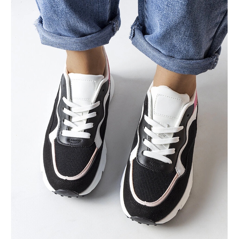 Inna Crne i ružičaste sportske tenisice marke Fauren crna 1