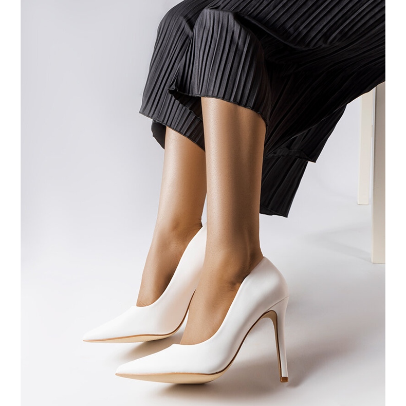 Delis bijele klasične visoke pete bijela 1