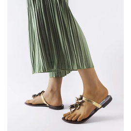 Zlatne elegantne Zarattini japanke zlatna 1