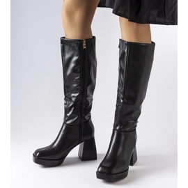 Crne čizme na masivnom stupu iz Villanove crna 1