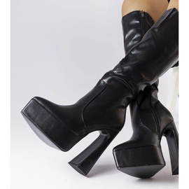 Crne čizme na masivnom stupu iz Sovizza crno 2