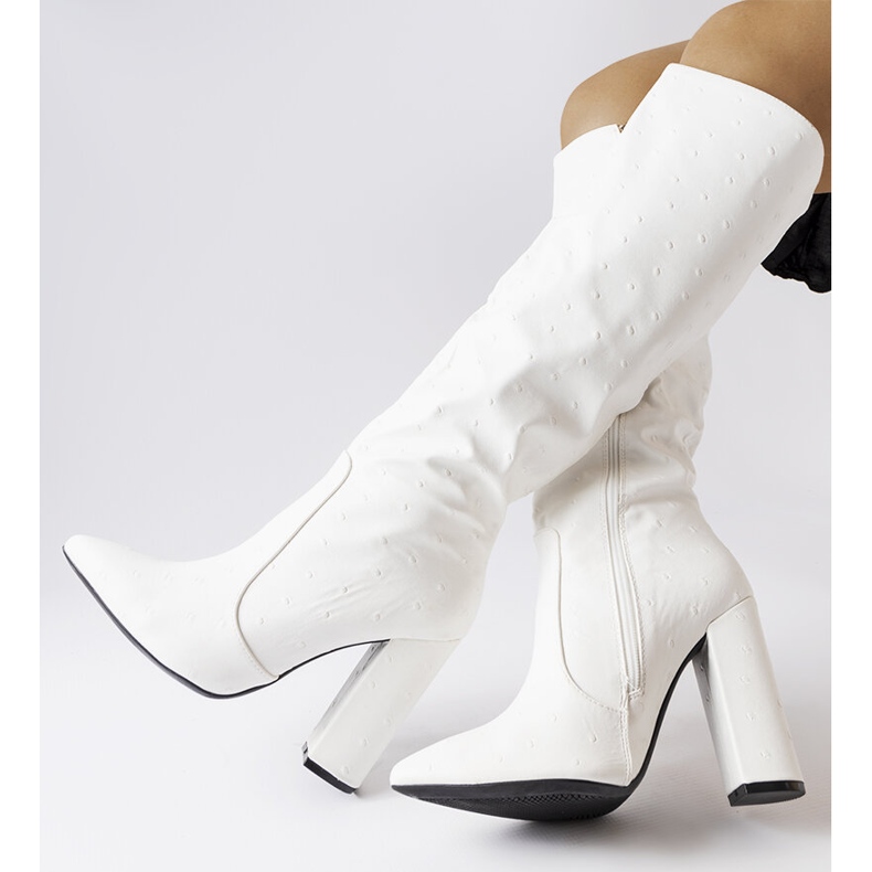 Bijele čizme X8266 Bijele crno 1