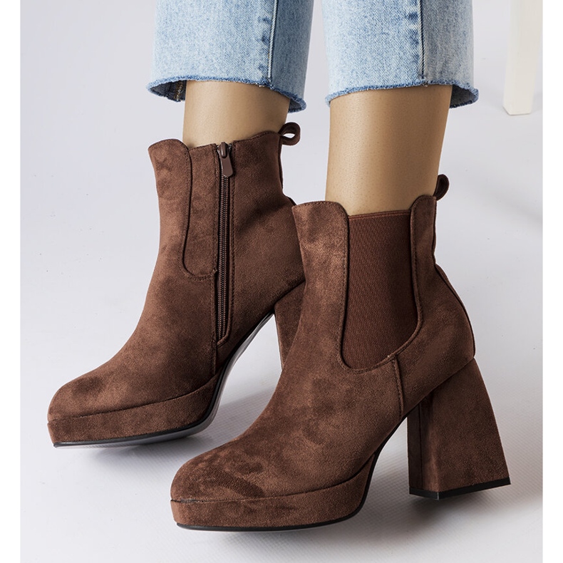 Province smeđe čizme od eko antilop kože smeđa 1