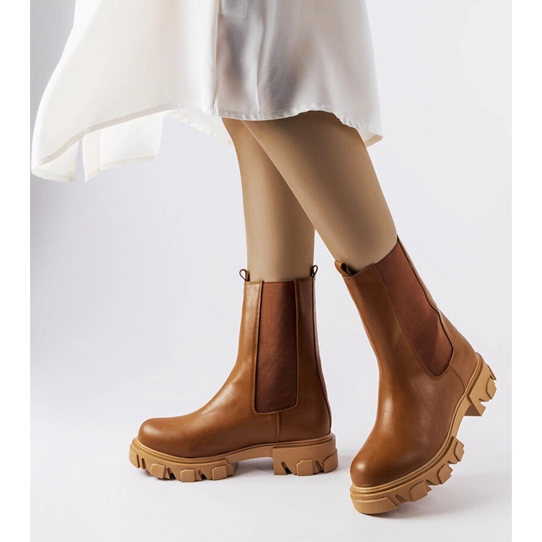 Vallejo smeđe radne čizme natikače smeđa 1