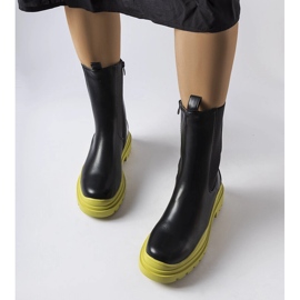 Crne čizme s potplatom u boji iz Delebioa crno 2