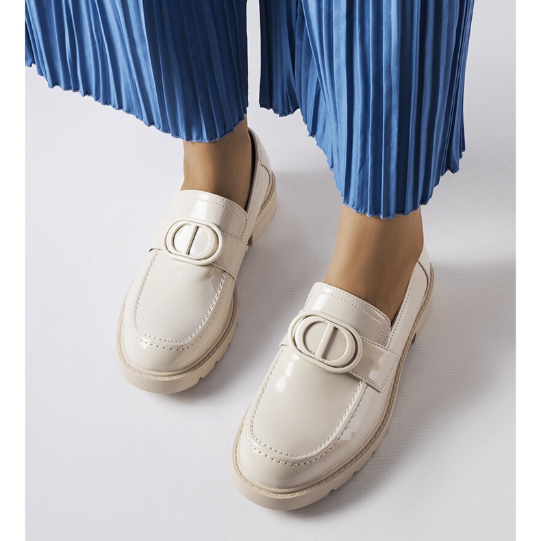 Inna Bež lakirane Scranton mokasinke 1