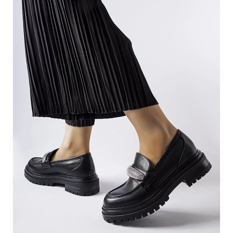 Crne mokasine s kamenčićima iz Hartforda crna 1