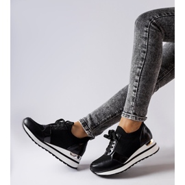 Inna Bellante crne tenisice na wedge crna 1