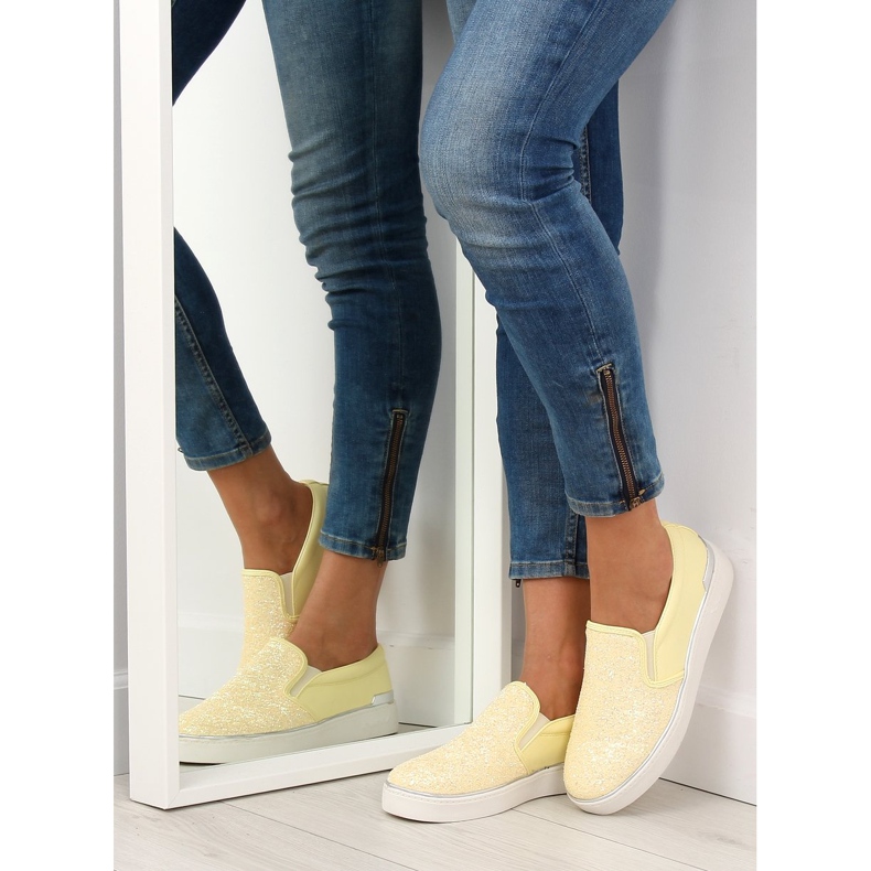 Moderan elegantan slipony 788-26 Žuta žuta boja 1