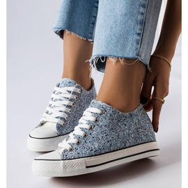 Plave niske tenisice na klin iz Garceaua plava 1