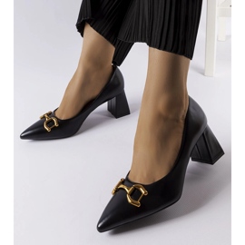 Crne cipele na asimetričnu iglu 9537 Crna crno 1