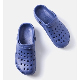 Inna Hayesove tamnoplave pjenaste sandale plava 1