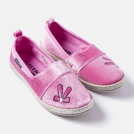 Tamno roze balerinke od velura iz Patrije ružičasta 1