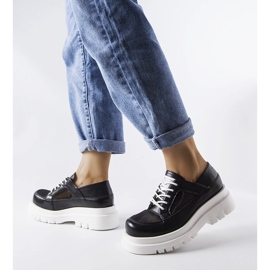 Inna Crne ažurne masivne cipele Tasmin crna 1