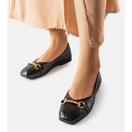 Crne ažurne balerinke iz Schiavonea crna 1