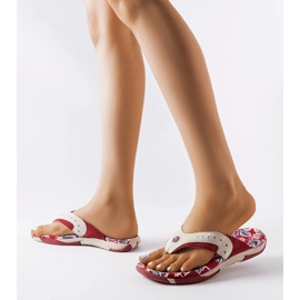 Suoma crvene tekstilne jabuke s cvijećem crvena 1