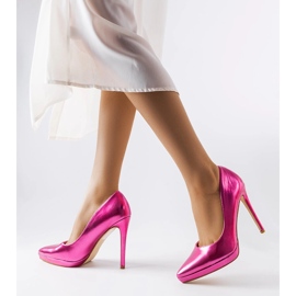 Kristinine ružičaste zrcalne štikle ružičasta 1