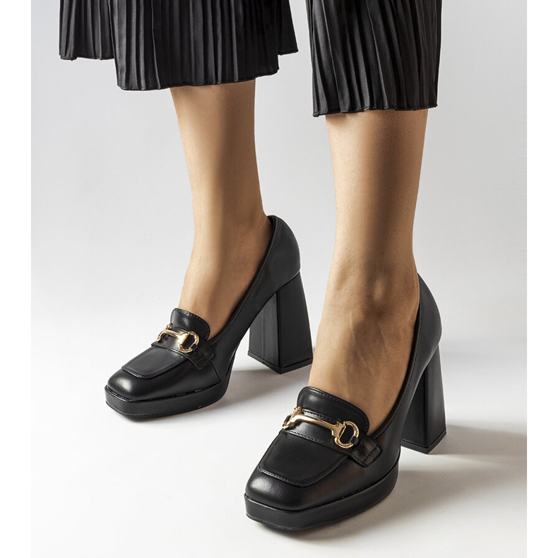 Crne salonke na geometrijskom bloku iz Blaissa crno 1