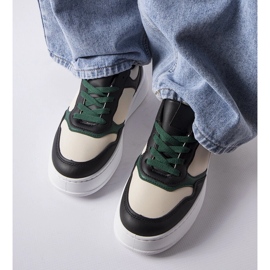 Crno-zelene tenisice na Baron platformi crna 1