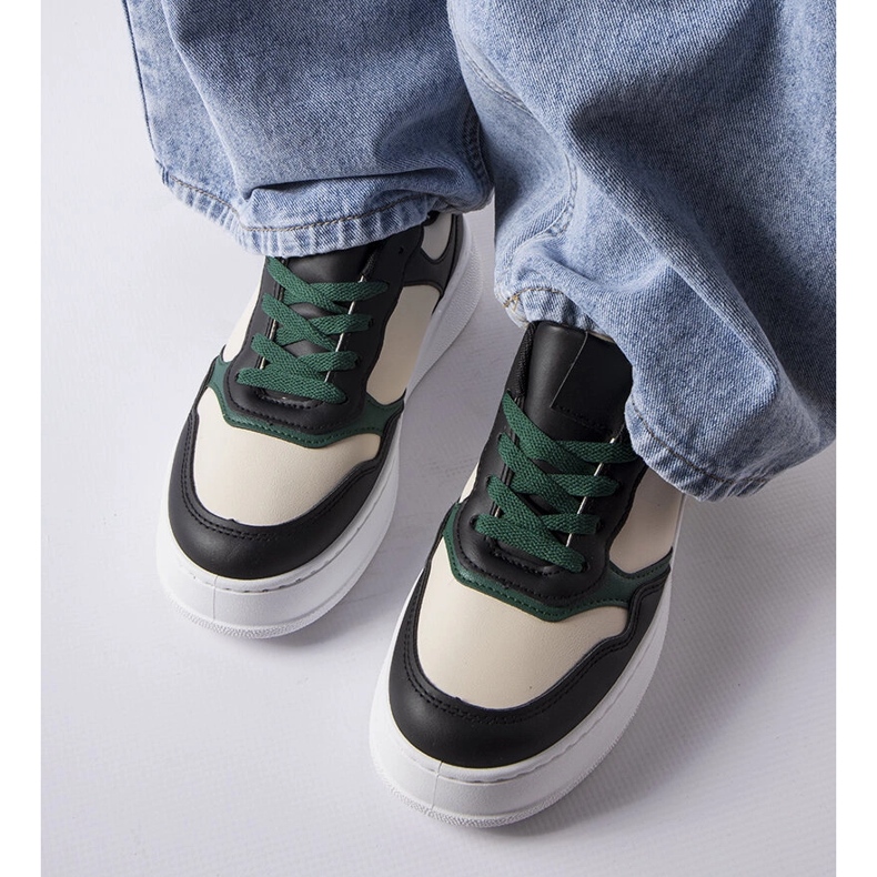 Crno-zelene tenisice na Baron platformi 1