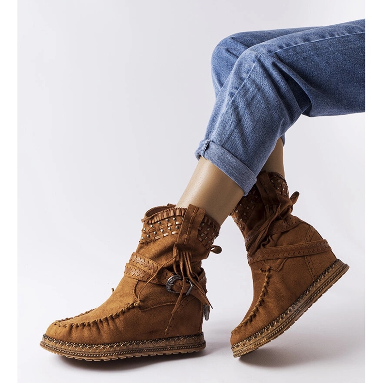 Inna Smeđe čizme na klin iz Beausoleila smeđa 1