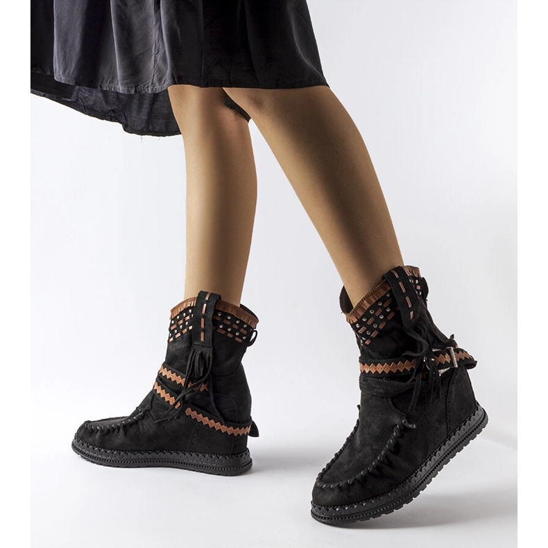 Inna Crne čizme na klin iz Beausoleila crno 1