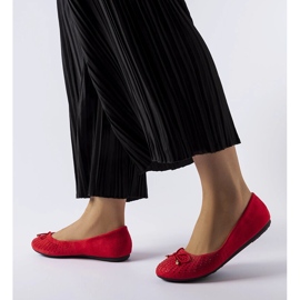 Crvene balerine s kubičnim cirkonijem Larissa crvena 1