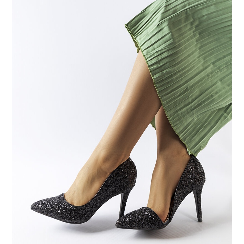 Arsenault crne brokatne potpetice crno 1