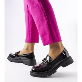 Inna Crne lakirane mokasine s Cantú kamenčićima crna 1