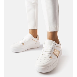 Bijelo-zlatne sportske tenisice iz Parme bijela 1