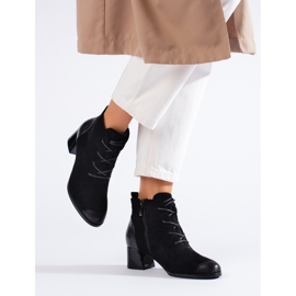 W. Potocki Ženske čizme Potocki crne sa vezicama crna 1