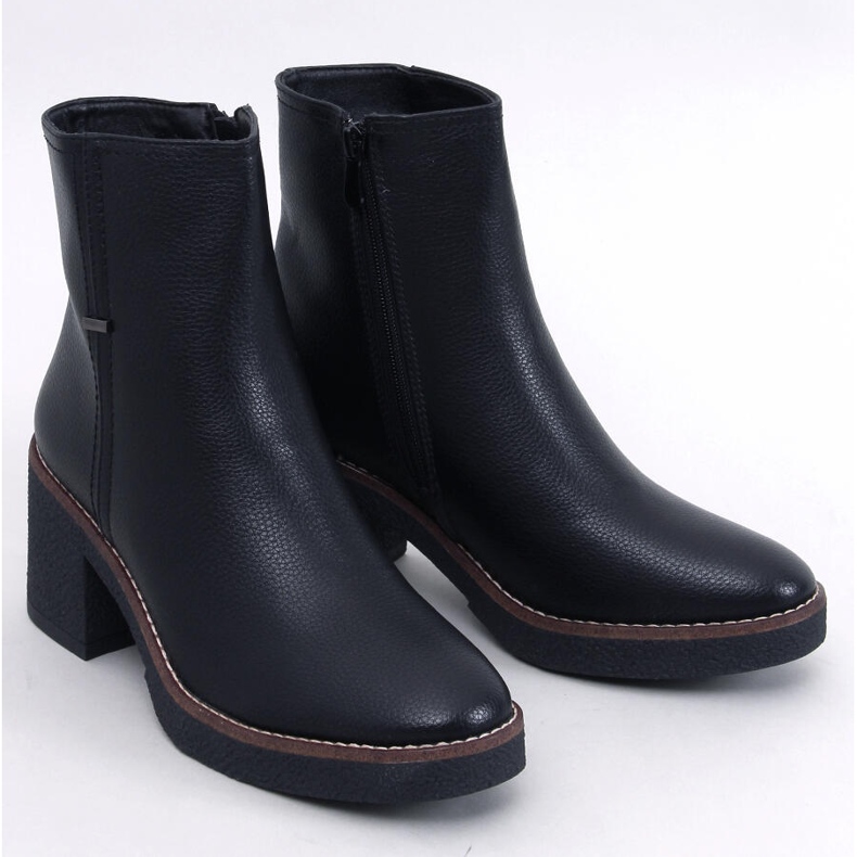 Tamika Crne gumene gležnjače na visoku petu crna 1