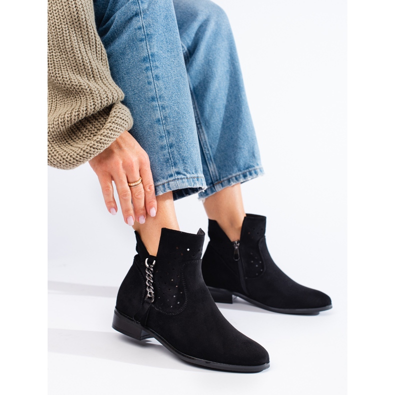 Ažurirane proljetne čizme Vinceza crne crna 2